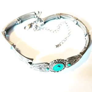 Turquoise Silver Choker